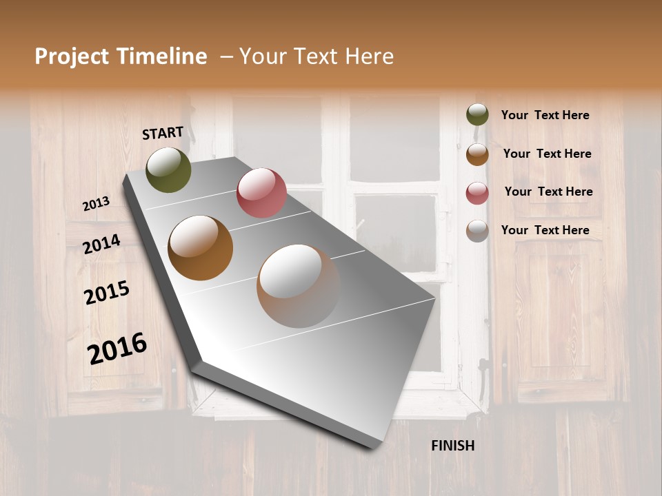 Old Wooden Window PowerPoint Template