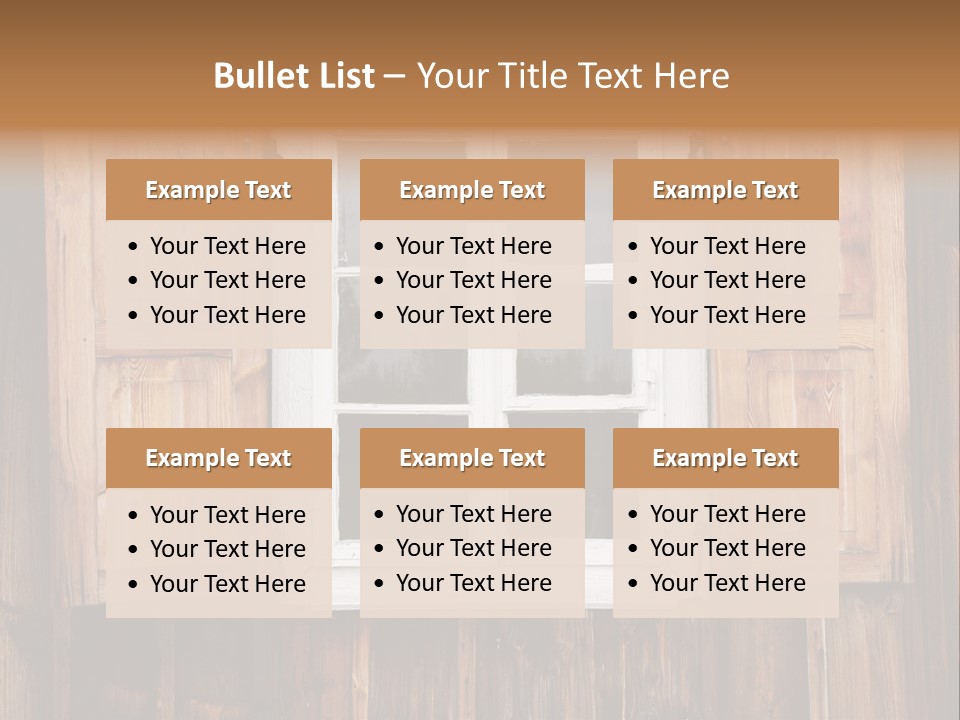 Old Wooden Window PowerPoint Template