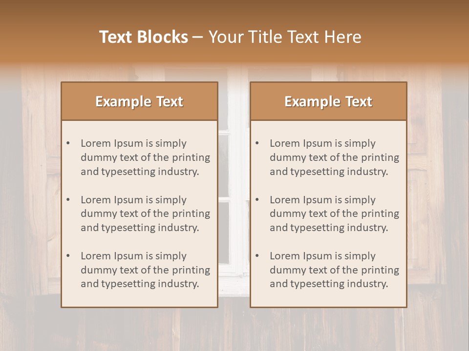 Old Wooden Window PowerPoint Template