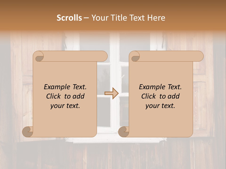 Old Wooden Window PowerPoint Template