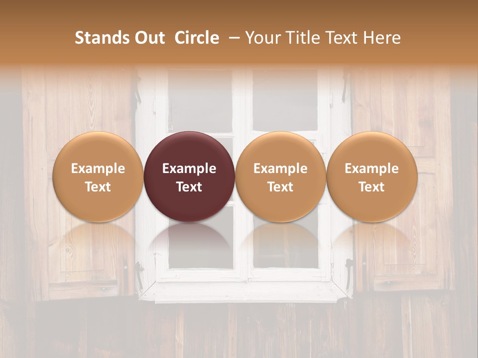 Old Wooden Window PowerPoint Template