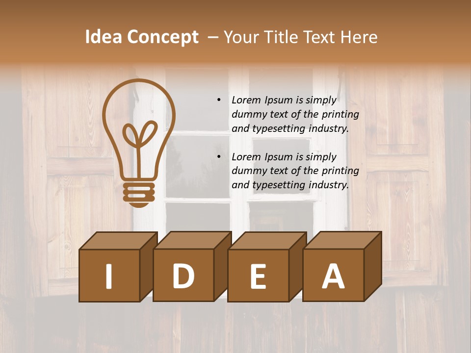 Old Wooden Window PowerPoint Template