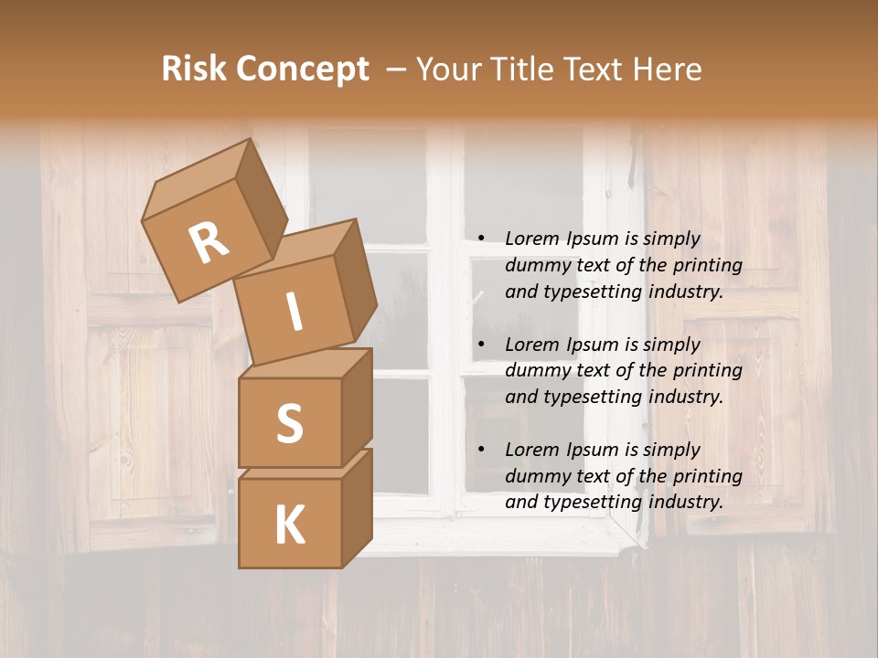Old Wooden Window PowerPoint Template