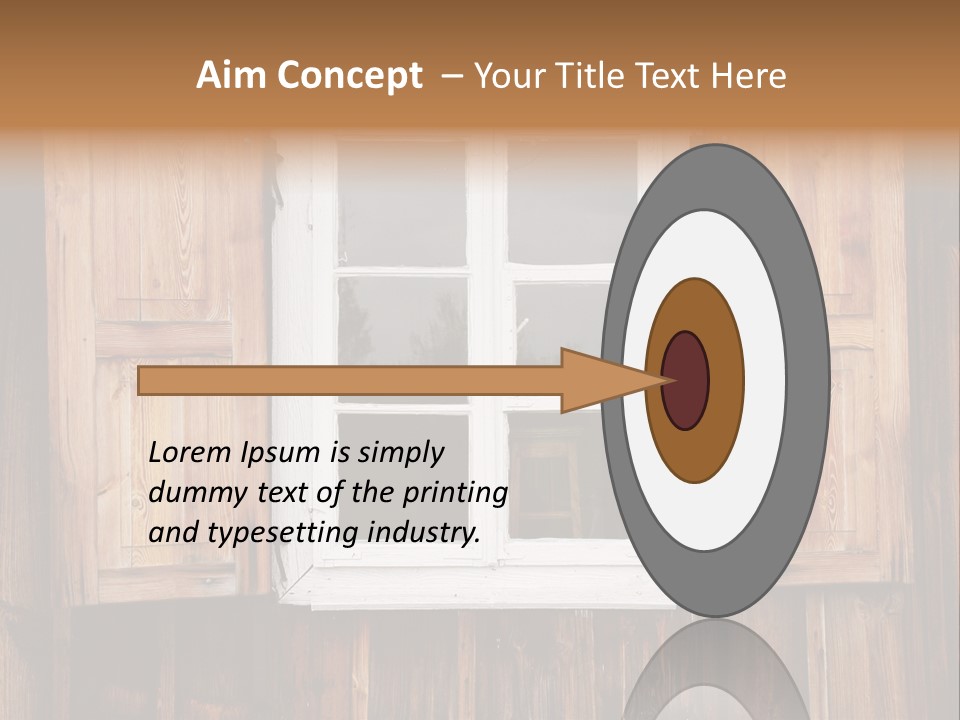 Old Wooden Window PowerPoint Template