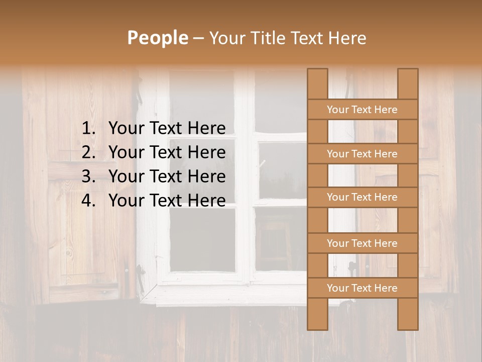 Old Wooden Window PowerPoint Template