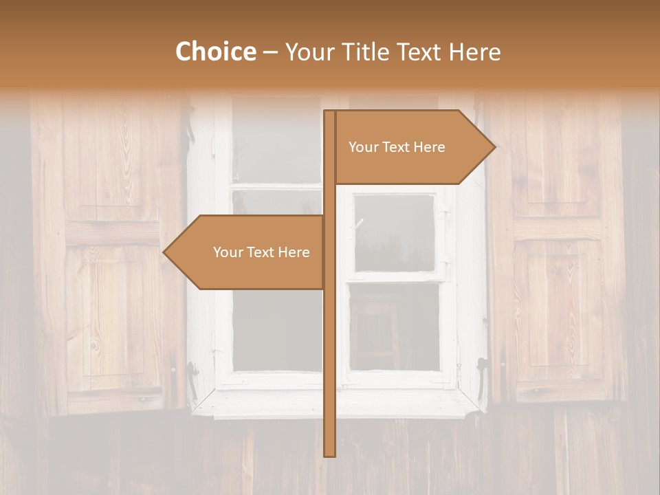 Old Wooden Window PowerPoint Template