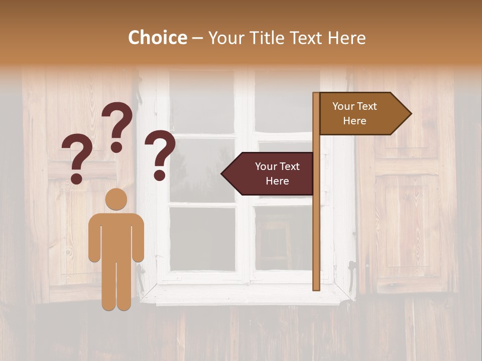 Old Wooden Window PowerPoint Template