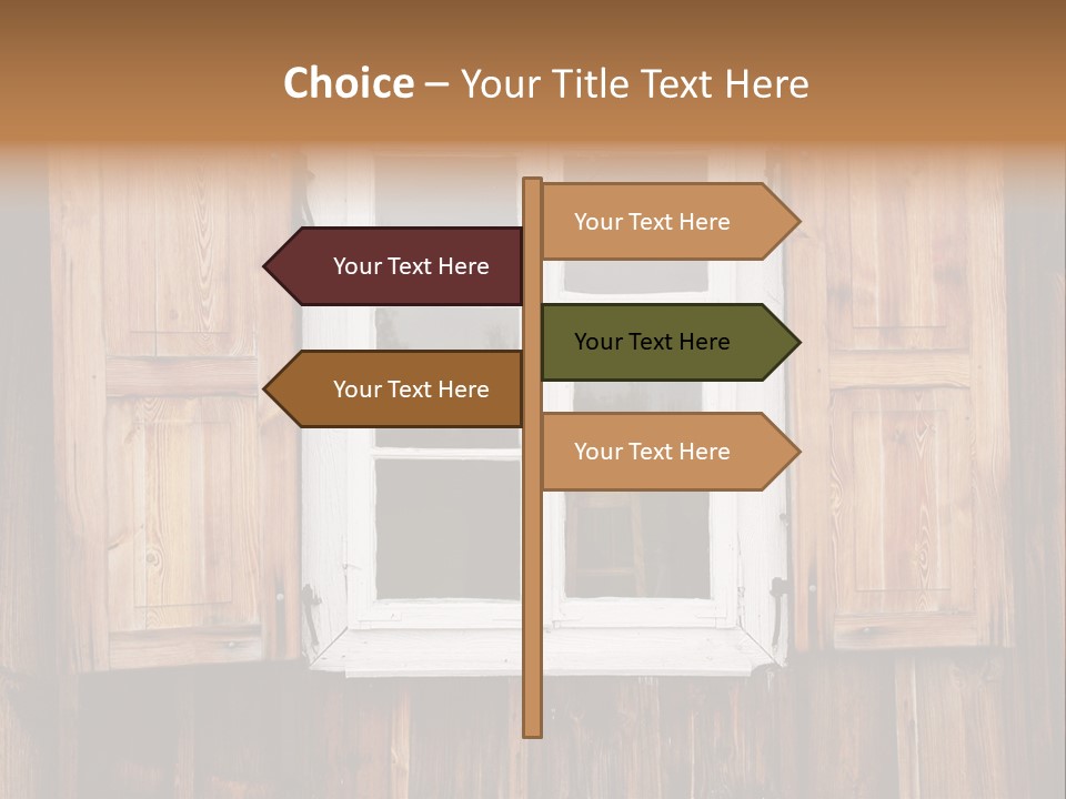 Old Wooden Window PowerPoint Template