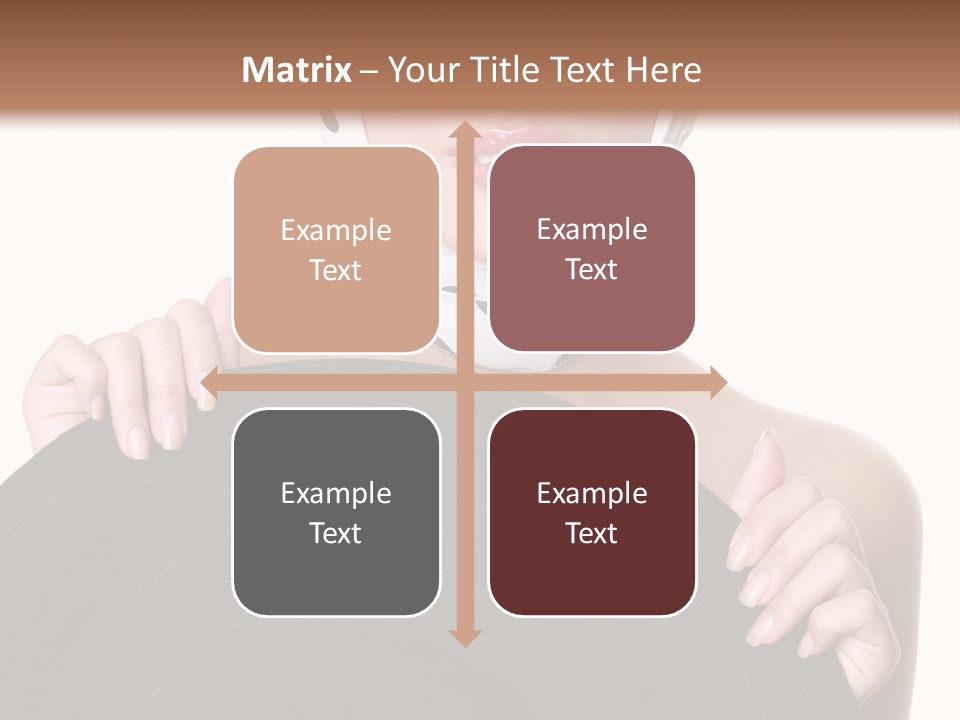 Woman With Sunglasses And Hat PowerPoint Template