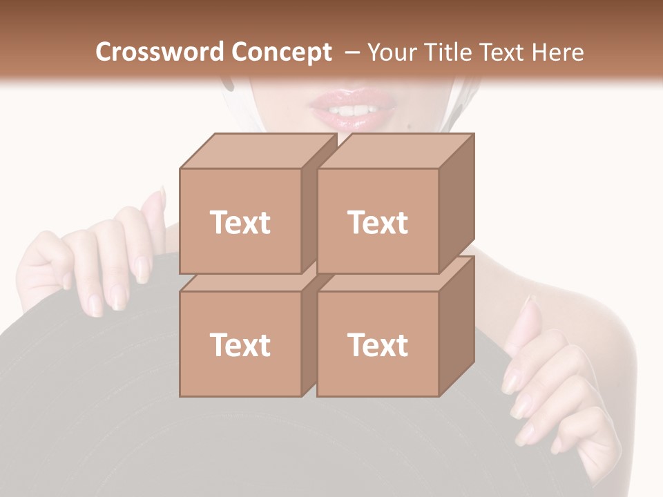 Woman With Sunglasses And Hat PowerPoint Template