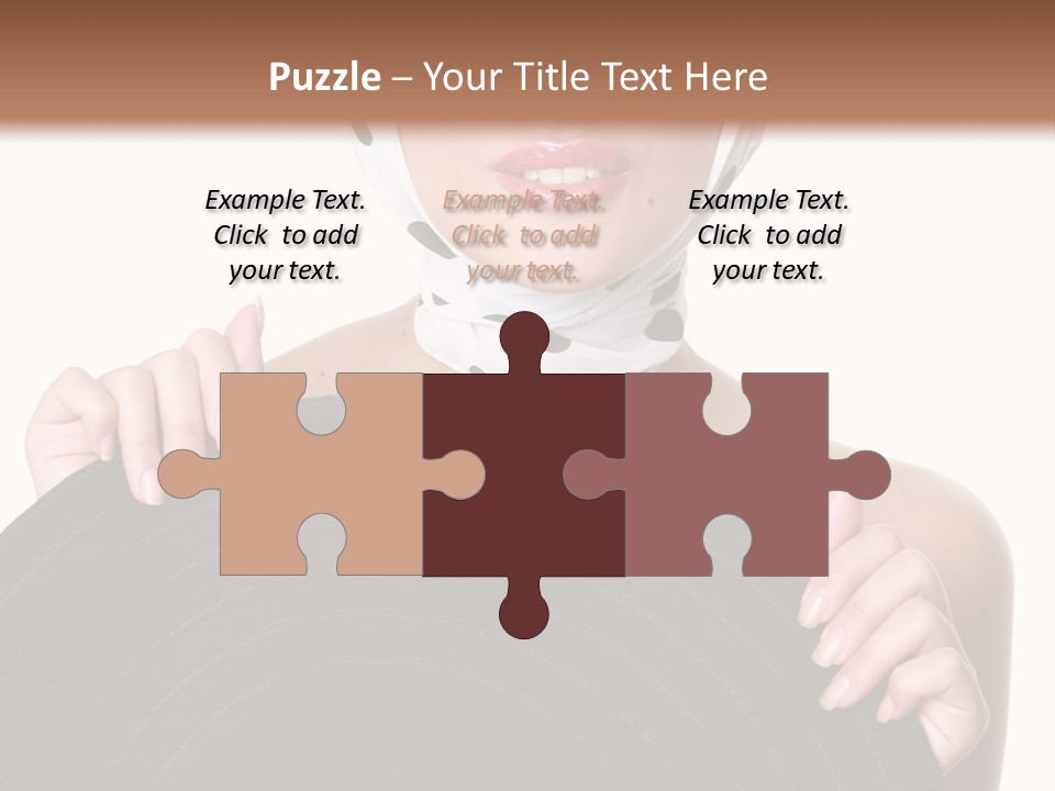 Woman With Sunglasses And Hat PowerPoint Template