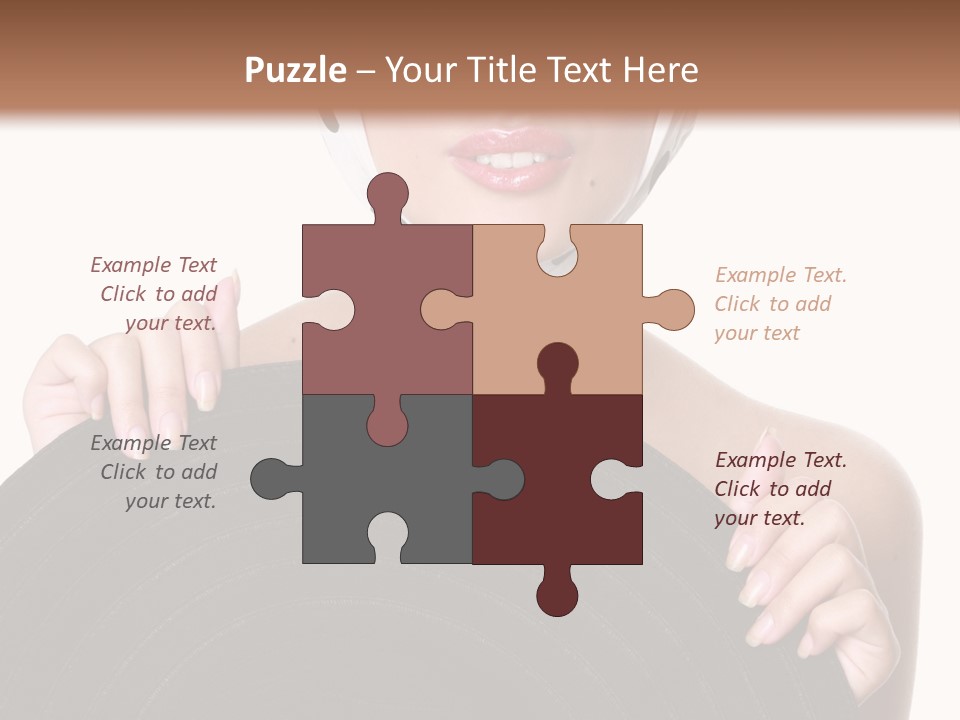 Woman With Sunglasses And Hat PowerPoint Template