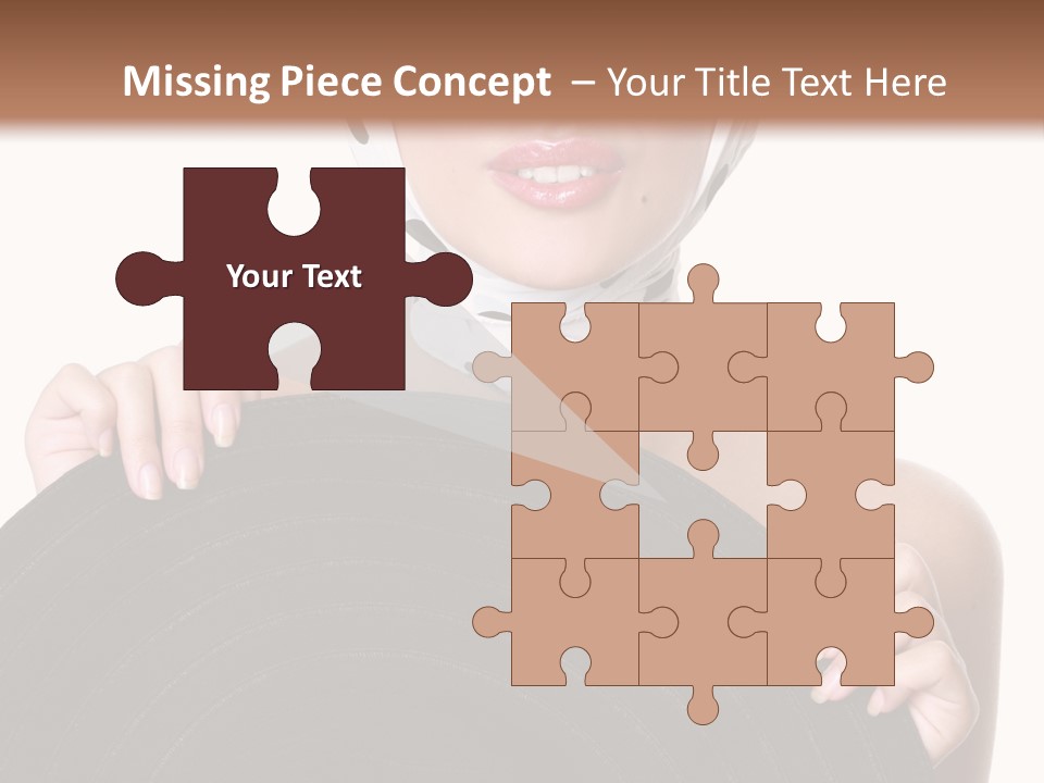 Woman With Sunglasses And Hat PowerPoint Template