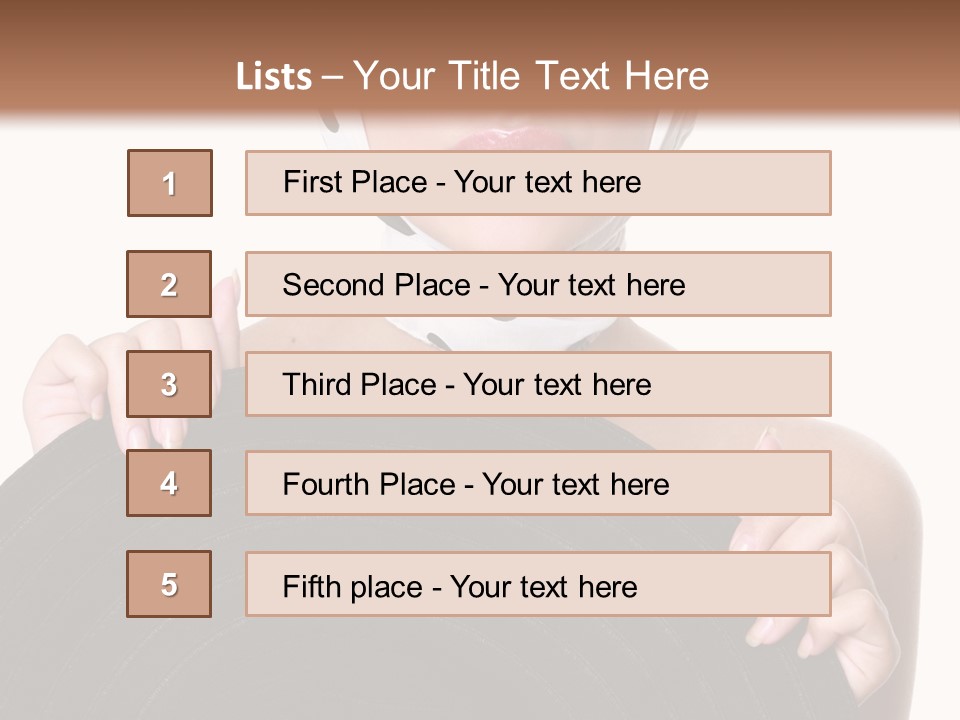 Woman With Sunglasses And Hat PowerPoint Template