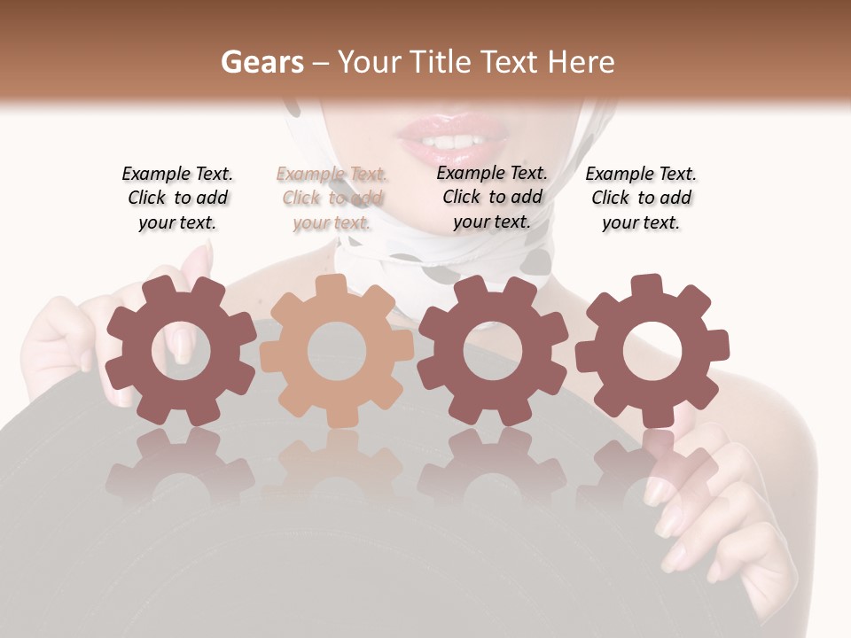 Woman With Sunglasses And Hat PowerPoint Template