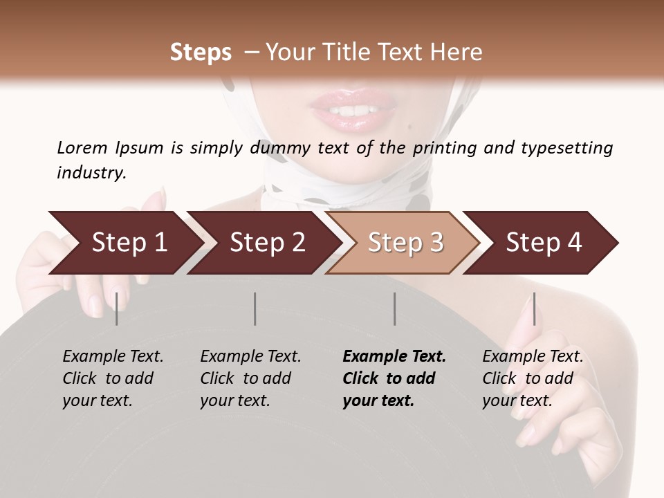 Woman With Sunglasses And Hat PowerPoint Template