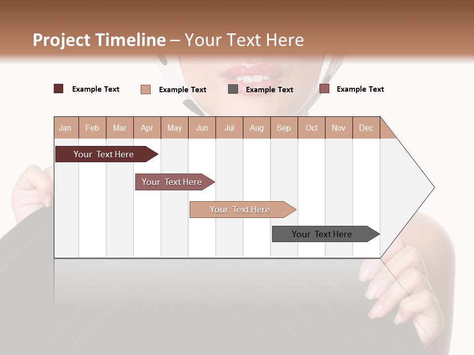 Woman With Sunglasses And Hat PowerPoint Template