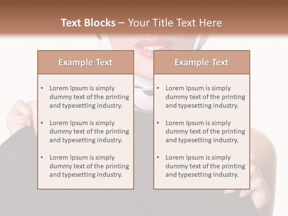 Woman With Sunglasses And Hat PowerPoint Template