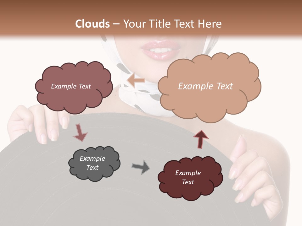 Woman With Sunglasses And Hat PowerPoint Template