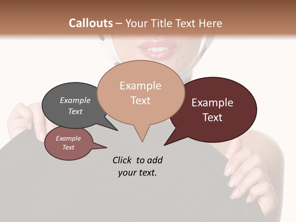 Woman With Sunglasses And Hat PowerPoint Template