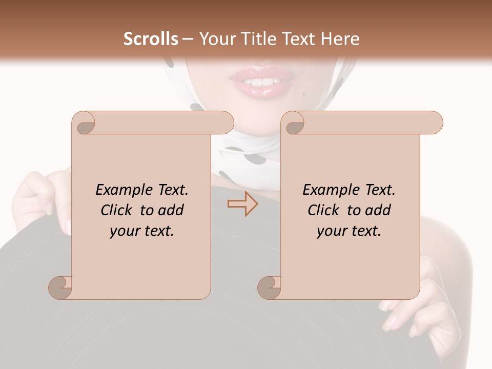 Woman With Sunglasses And Hat PowerPoint Template