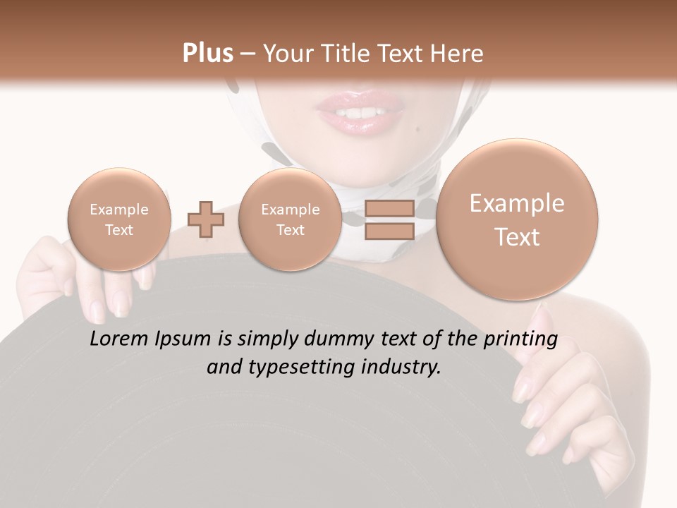 Woman With Sunglasses And Hat PowerPoint Template