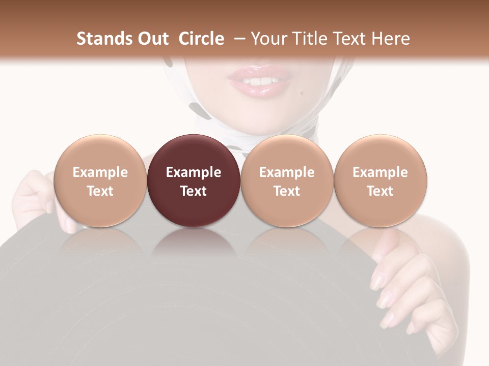 Woman With Sunglasses And Hat PowerPoint Template