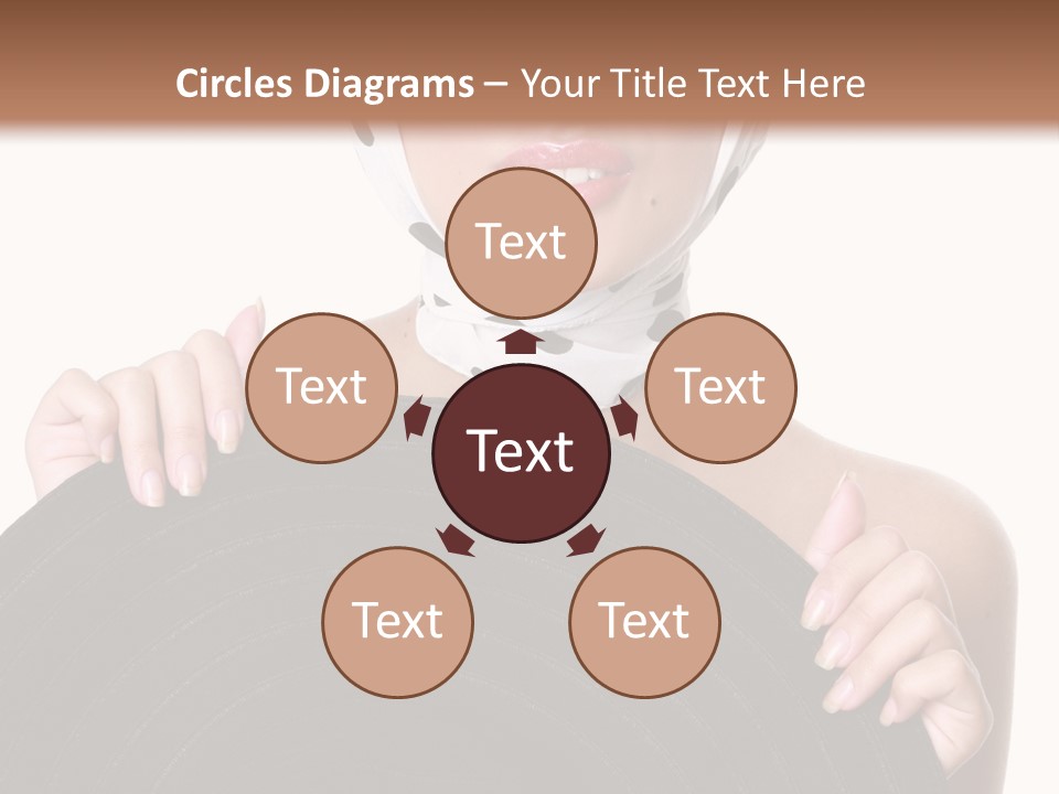 Woman With Sunglasses And Hat PowerPoint Template