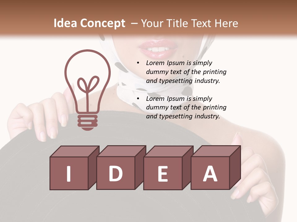 Woman With Sunglasses And Hat PowerPoint Template