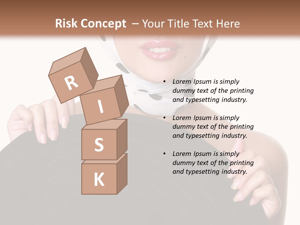 Woman With Sunglasses And Hat PowerPoint Template