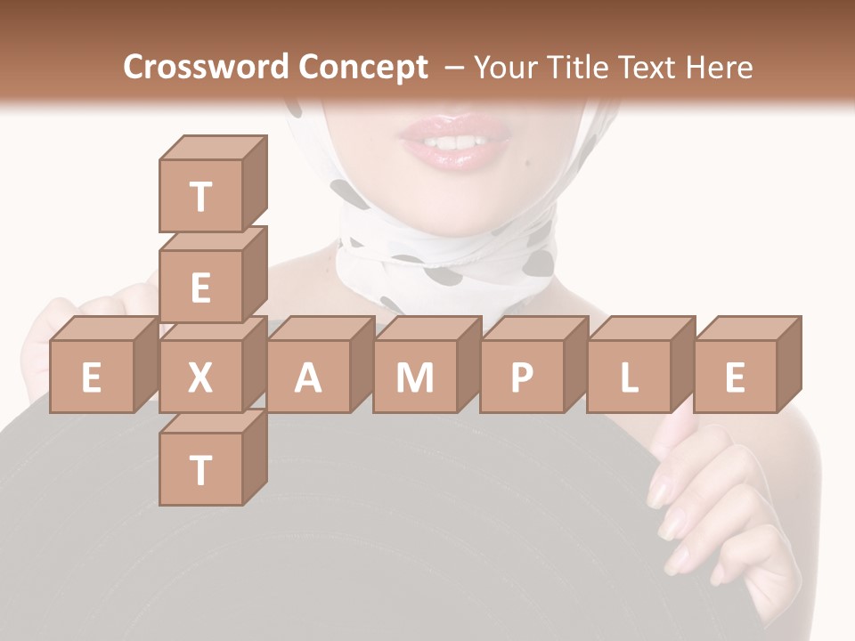 Woman With Sunglasses And Hat PowerPoint Template