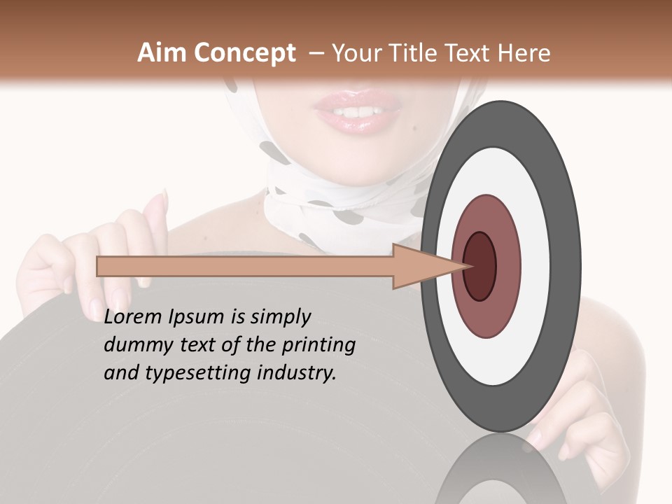 Woman With Sunglasses And Hat PowerPoint Template