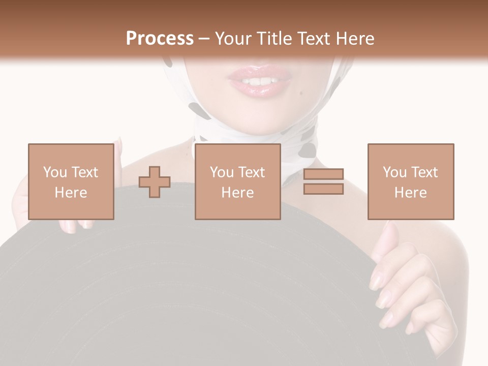 Woman With Sunglasses And Hat PowerPoint Template