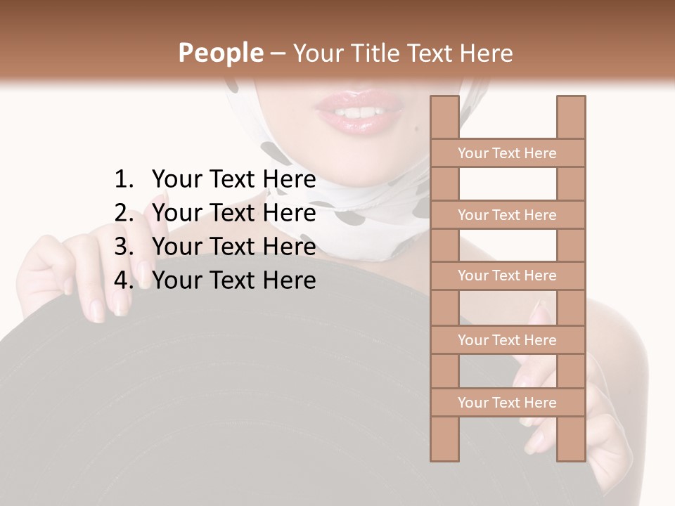 Woman With Sunglasses And Hat PowerPoint Template