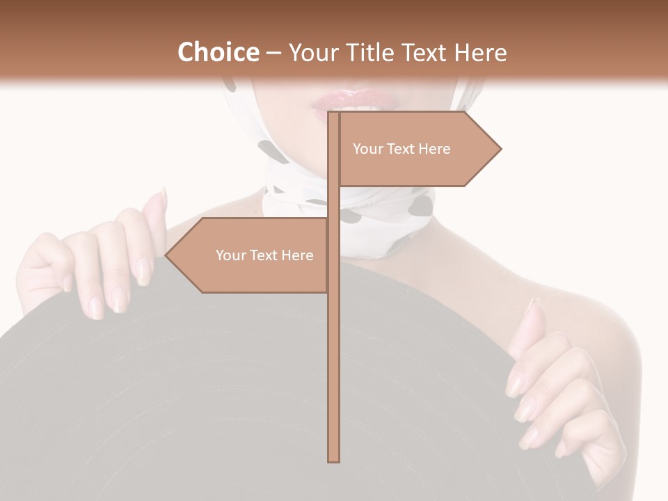 Woman With Sunglasses And Hat PowerPoint Template