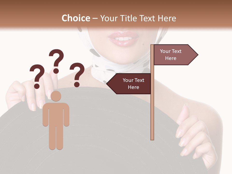 Woman With Sunglasses And Hat PowerPoint Template