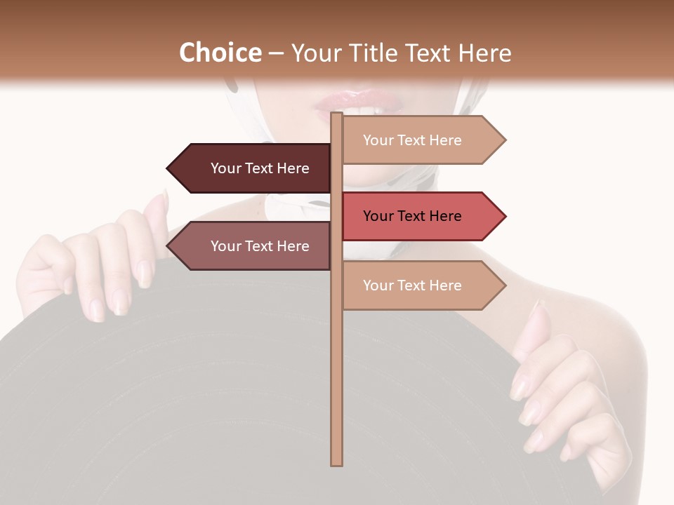 Woman With Sunglasses And Hat PowerPoint Template