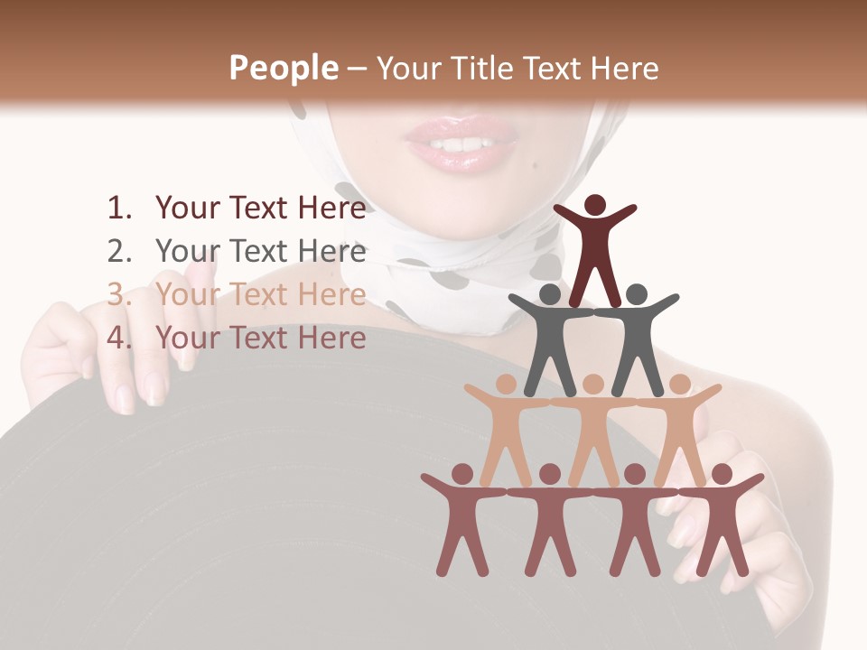 Woman With Sunglasses And Hat PowerPoint Template