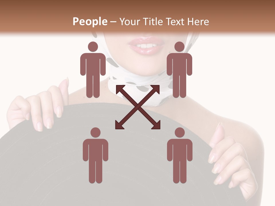 Woman With Sunglasses And Hat PowerPoint Template