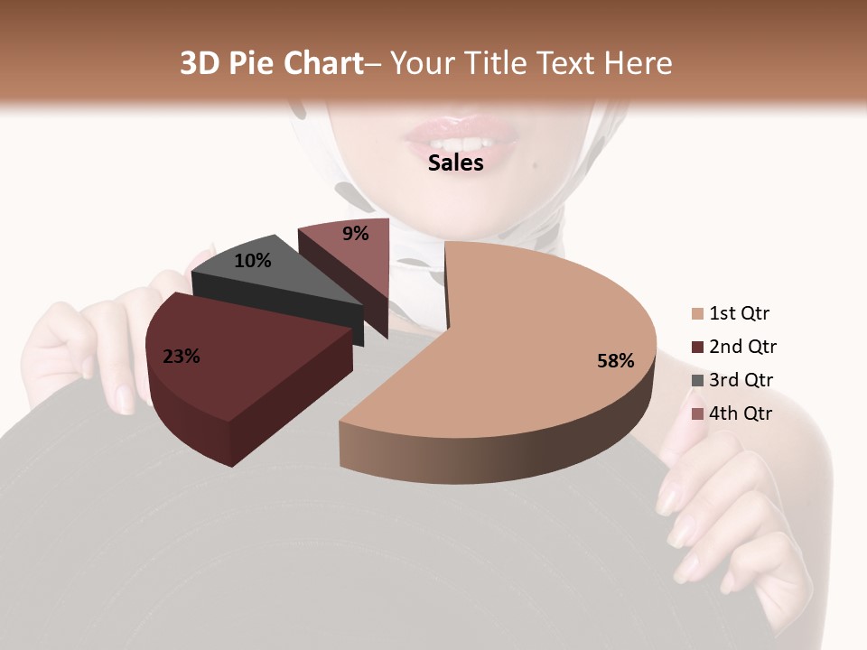 Woman With Sunglasses And Hat PowerPoint Template