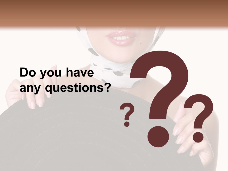 Woman With Sunglasses And Hat PowerPoint Template