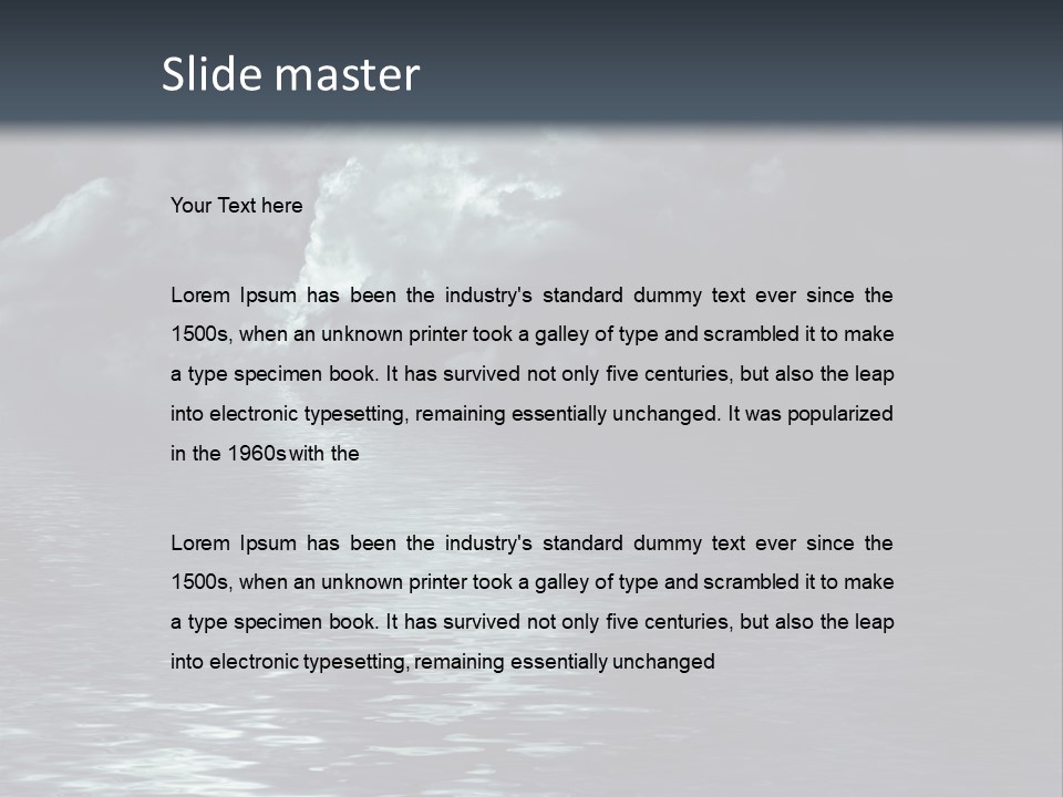 Night Lake Sky PowerPoint Template