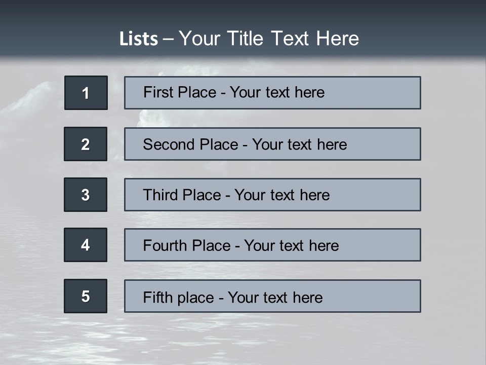 Night Lake Sky PowerPoint Template