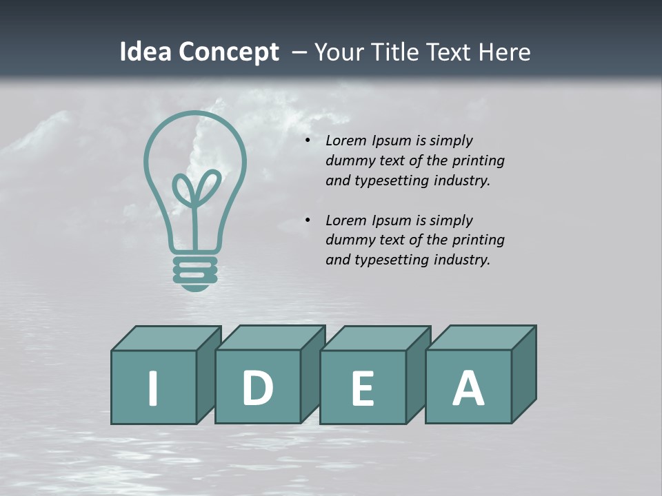 Night Lake Sky PowerPoint Template