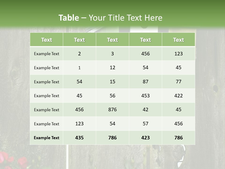 Płot Ogrodowy PowerPoint Template