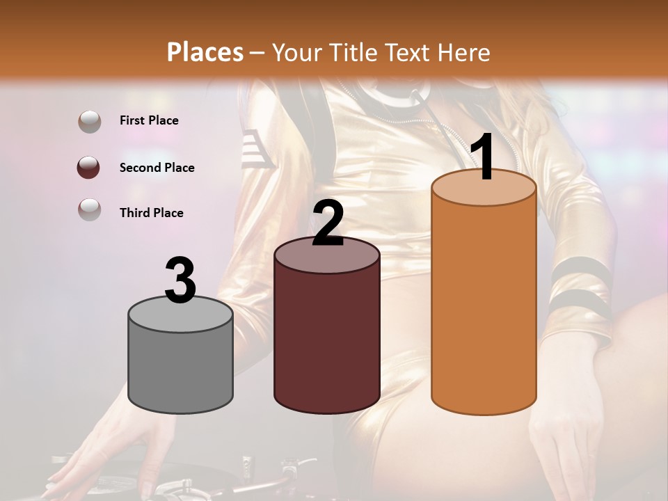 Beautiful Dj Girl PowerPoint Template