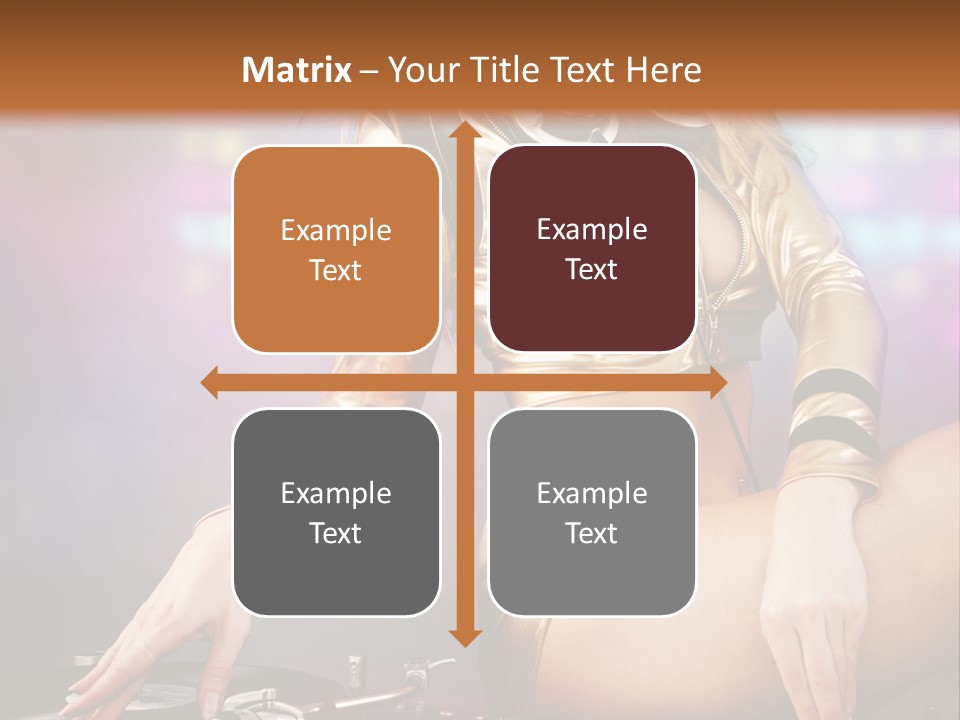 Beautiful Dj Girl PowerPoint Template