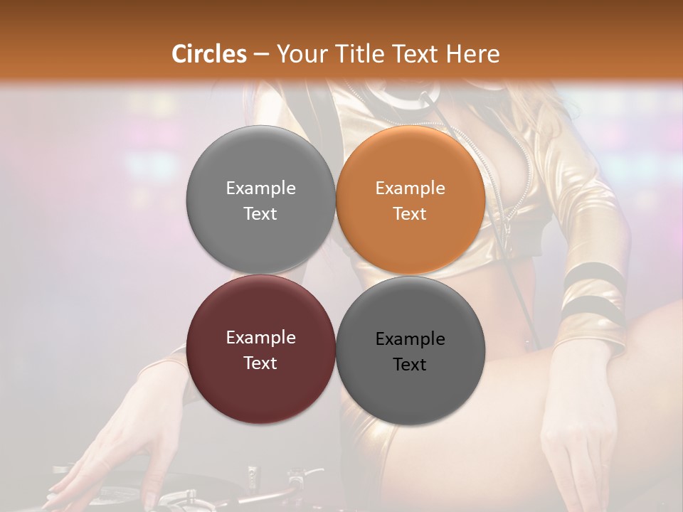 Beautiful Dj Girl PowerPoint Template