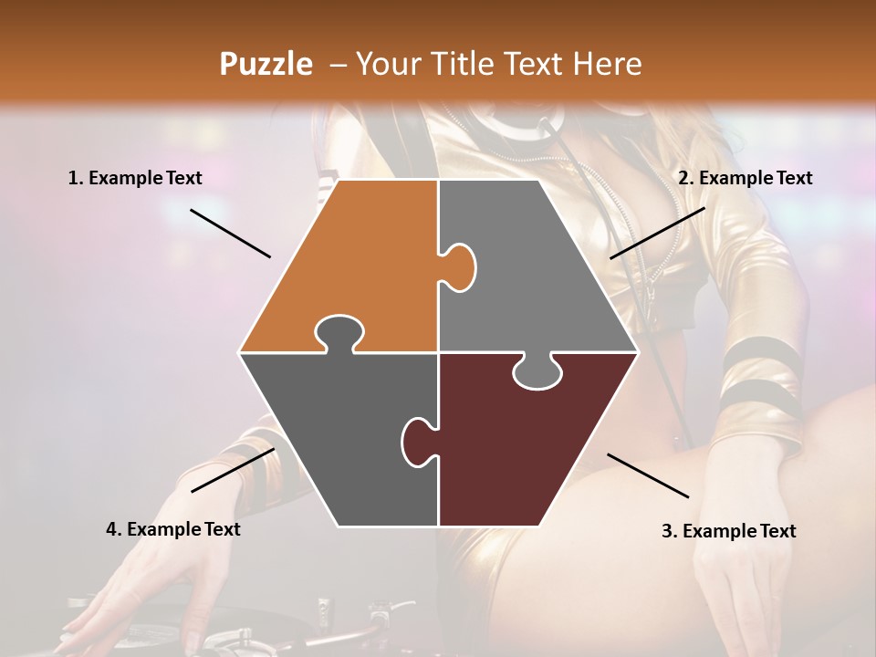 Beautiful Dj Girl PowerPoint Template