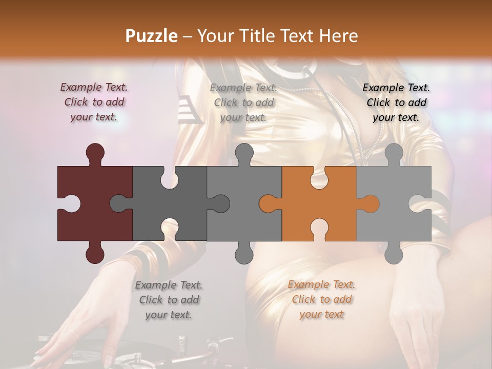 Beautiful Dj Girl PowerPoint Template